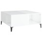 vidaXL Tavolino Salotto Bianco Lucido 80x80x36,5 cm Legno Multistrato vidaXL Tavolino Salotto Bianco Lucido 80x80x36,5 cm Legno Multistrato