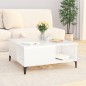 vidaXL Tavolino Salotto Bianco Lucido 80x80x36,5 cm Legno Multistrato vidaXL Tavolino Salotto Bianco Lucido 80x80x36,5 cm Legno Multistrato