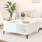 vidaXL Tavolino da Salotto Bianco 80x80x36,5 cm in Legno Multistrato