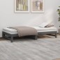 vidaXL Dormeuse Estraibile Grigia 2x(80x200) cm Legno Massello di Pino vidaXL Dormeuse Estraibile Grigia 2x(80x200) cm Legno Massello di Pino