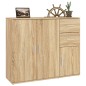 vidaXL Credenza Rovere Sonoma 91x29,5x75 cm in Legno Multistrato vidaXL Credenza Rovere Sonoma 91x29,5x75 cm in Legno Multistrato