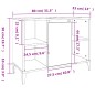 vidaXL Mobile Lavabo Bianco 80x33x60 cm in Legno Multistrato