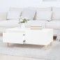 vidaXL Tavolino da Salotto Bianco 90x50x36,5 cm in Legno Multistrato