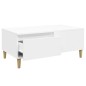 vidaXL Tavolino da Salotto Bianco 90x50x36,5 cm in Legno Multistrato