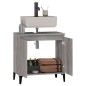 vidaXL Mobile Lavabo Grigio Sonoma 58x33x60 cm in Legno Multistrato vidaXL Mobile Lavabo Grigio Sonoma 58x33x60 cm in Legno Multistrato