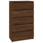 vidaXL Cassettiera Rovere Marrone 60x36x103 cm in Legno Multistrato vidaXL Cassettiera Rovere Marrone 60x36x103 cm in Legno Multistrato