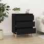 vidaXL Credenza Nero 60x35x70 cm in Legno Multistrato