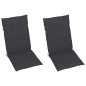 Sedie da Giardino Reclinabili 2pz con Cuscini Massello Acacia Sedie da Giardino Reclinabili 2pz con Cuscini Massello Acacia
