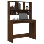 vidaXL Scrivania Mensole Rovere Marrone 102x45x148cm Legno Multistrato vidaXL Scrivania Mensole Rovere Marrone 102x45x148cm Legno Multistrato