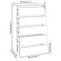 vidaXL Cassettiera Grigio Cemento 60x36x103 cm in Legno Multistrato vidaXL Cassettiera Grigio Cemento 60x36x103 cm in Legno Multistrato