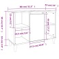vidaXL Mobile Lavabo Grigio Sonoma 80x33x60 cm in Legno Multistrato vidaXL Mobile Lavabo Grigio Sonoma 80x33x60 cm in Legno Multistrato
