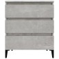 vidaXL Credenza Grigio Cemento 60x35x70 cm in Legno Multistrato vidaXL Credenza Grigio Cemento 60x35x70 cm in Legno Multistrato
