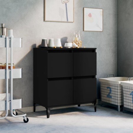 vidaXL Credenza Nero 60x35x70 cm in Legno Multistrato