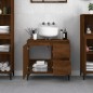 vidaXL Armadietto Bagno Rovere Marrone 65x33x60cm in Legno Multistrato vidaXL Armadietto Bagno Rovere Marrone 65x33x60cm in Legno Multistrato