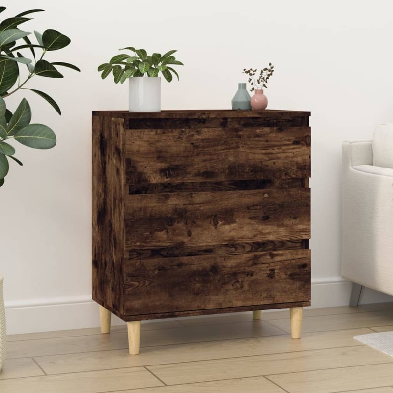 vidaXL Credenza Rovere Fumo 60x35x70 cm in Legno Multistrato vidaXL Credenza Rovere Fumo 60x35x70 cm in Legno Multistrato