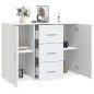 vidaXL Credenza Bianca 91x29,5x65 cm in Legno Multistrato vidaXL Credenza Bianca 91x29,5x65 cm in Legno Multistrato