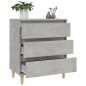 vidaXL Credenza Grigio Cemento 60x35x70 cm in Legno Multistrato vidaXL Credenza Grigio Cemento 60x35x70 cm in Legno Multistrato