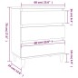 vidaXL Credenza Grigio Cemento 60x35x70 cm in Legno Multistrato vidaXL Credenza Grigio Cemento 60x35x70 cm in Legno Multistrato