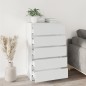 vidaXL Cassettiera Bianca 60x36x103 cm in Legno Multistrato vidaXL Cassettiera Bianca 60x36x103 cm in Legno Multistrato