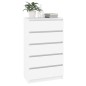 vidaXL Cassettiera Bianca 60x36x103 cm in Legno Multistrato vidaXL Cassettiera Bianca 60x36x103 cm in Legno Multistrato