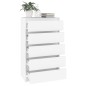 vidaXL Cassettiera Bianca 60x36x103 cm in Legno Multistrato vidaXL Cassettiera Bianca 60x36x103 cm in Legno Multistrato
