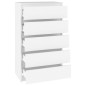 vidaXL Cassettiera Bianca 60x36x103 cm in Legno Multistrato vidaXL Cassettiera Bianca 60x36x103 cm in Legno Multistrato