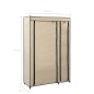 Armadio Pieghevole Crema 110x45x175 cm in Tessuto Armadio Pieghevole Crema 110x45x175 cm in Tessuto