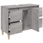 vidaXL Mobile Lavabo Grigio Sonoma 80x33x60 cm in Legno Multistrato vidaXL Mobile Lavabo Grigio Sonoma 80x33x60 cm in Legno Multistrato