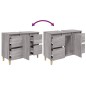 vidaXL Mobile Lavabo Grigio Sonoma 80x33x60 cm in Legno Multistrato vidaXL Mobile Lavabo Grigio Sonoma 80x33x60 cm in Legno Multistrato