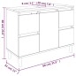 vidaXL Mobile Lavabo Grigio Sonoma 80x33x60 cm in Legno Multistrato vidaXL Mobile Lavabo Grigio Sonoma 80x33x60 cm in Legno Multistrato