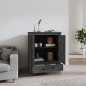 vidaXL Credenza Grigia 83x41,5x100 cm in Legno Massello di Pino vidaXL Credenza Grigia 83x41,5x100 cm in Legno Massello di Pino