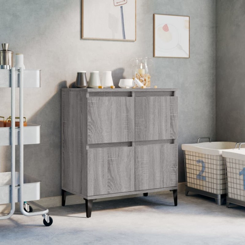 vidaXL Credenza Grigio Sonoma 60x35x70 cm in Legno Multistrato vidaXL Credenza Grigio Sonoma 60x35x70 cm in Legno Multistrato