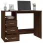 vidaXL Scrivania Cassetti Rovere Marrone 102x50x76cm Legno Multistrato
