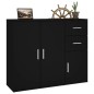 vidaXL Credenza Nera 91x29,5x75 cm in Legno Multistrato vidaXL Credenza Nera 91x29,5x75 cm in Legno Multistrato