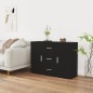vidaXL Credenza Nera 91x29,5x65 cm in Legno Multistrato vidaXL Credenza Nera 91x29,5x65 cm in Legno Multistrato
