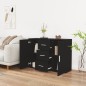 vidaXL Credenza Nera 91x29,5x65 cm in Legno Multistrato vidaXL Credenza Nera 91x29,5x65 cm in Legno Multistrato