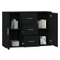vidaXL Credenza Nera 91x29,5x65 cm in Legno Multistrato vidaXL Credenza Nera 91x29,5x65 cm in Legno Multistrato