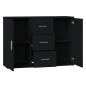 vidaXL Credenza Nera 91x29,5x65 cm in Legno Multistrato vidaXL Credenza Nera 91x29,5x65 cm in Legno Multistrato