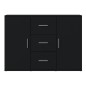 vidaXL Credenza Nera 91x29,5x65 cm in Legno Multistrato vidaXL Credenza Nera 91x29,5x65 cm in Legno Multistrato