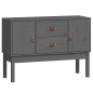 vidaXL Credenza Grigia 110x40x78 cm in Legno Massello di Pino vidaXL Credenza Grigia 110x40x78 cm in Legno Massello di Pino