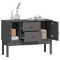 vidaXL Credenza Grigia 110x40x78 cm in Legno Massello di Pino vidaXL Credenza Grigia 110x40x78 cm in Legno Massello di Pino