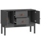 vidaXL Credenza Grigia 110x40x78 cm in Legno Massello di Pino vidaXL Credenza Grigia 110x40x78 cm in Legno Massello di Pino