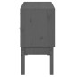 vidaXL Credenza Grigia 110x40x78 cm in Legno Massello di Pino vidaXL Credenza Grigia 110x40x78 cm in Legno Massello di Pino