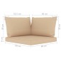 Divano da Giardino 3 Posti con Cuscini Beige