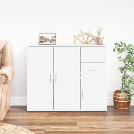 vidaXL Credenza Bianca 91x29,5x75 cm in Legno Multistrato