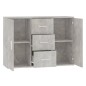 vidaXL Credenza Grigio Cemento 91x29,5x65 cm in Legno Multistrato vidaXL Credenza Grigio Cemento 91x29,5x65 cm in Legno Multistrato