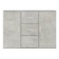 vidaXL Credenza Grigio Cemento 91x29,5x65 cm in Legno Multistrato vidaXL Credenza Grigio Cemento 91x29,5x65 cm in Legno Multistrato