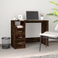 vidaXL Scrivania Cassetti Rovere Fumo 102x50x76 cm Legno Multistrato vidaXL Scrivania Cassetti Rovere Fumo 102x50x76 cm Legno Multistrato