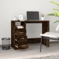 vidaXL Scrivania Cassetti Rovere Fumo 102x50x76 cm Legno Multistrato vidaXL Scrivania Cassetti Rovere Fumo 102x50x76 cm Legno Multistrato