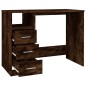 vidaXL Scrivania Cassetti Rovere Fumo 102x50x76 cm Legno Multistrato vidaXL Scrivania Cassetti Rovere Fumo 102x50x76 cm Legno Multistrato